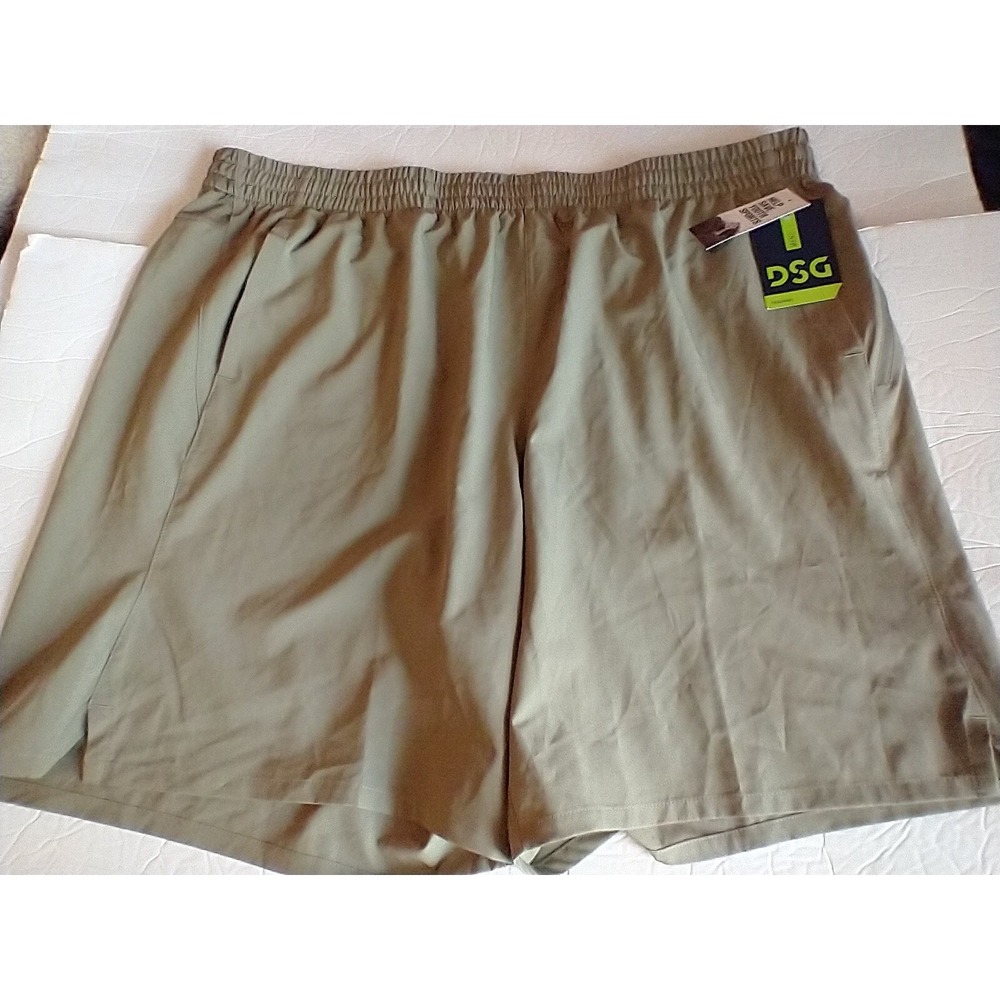DSG Men's Training Shorts XXL 2XL Olive Green‎ 8" Inseam